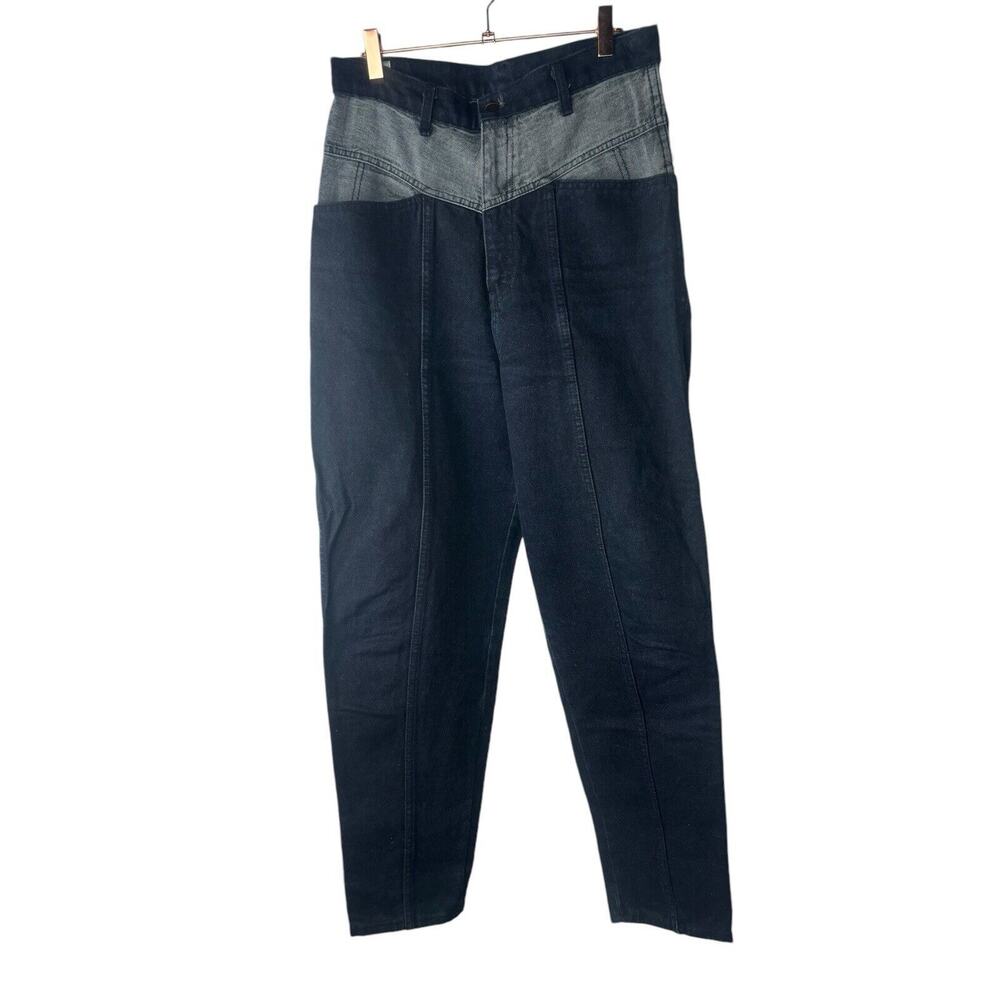 Venezia Two Toned‎ Vintage Western Heavy Denim Riding Jeans 14 Tapered Straight